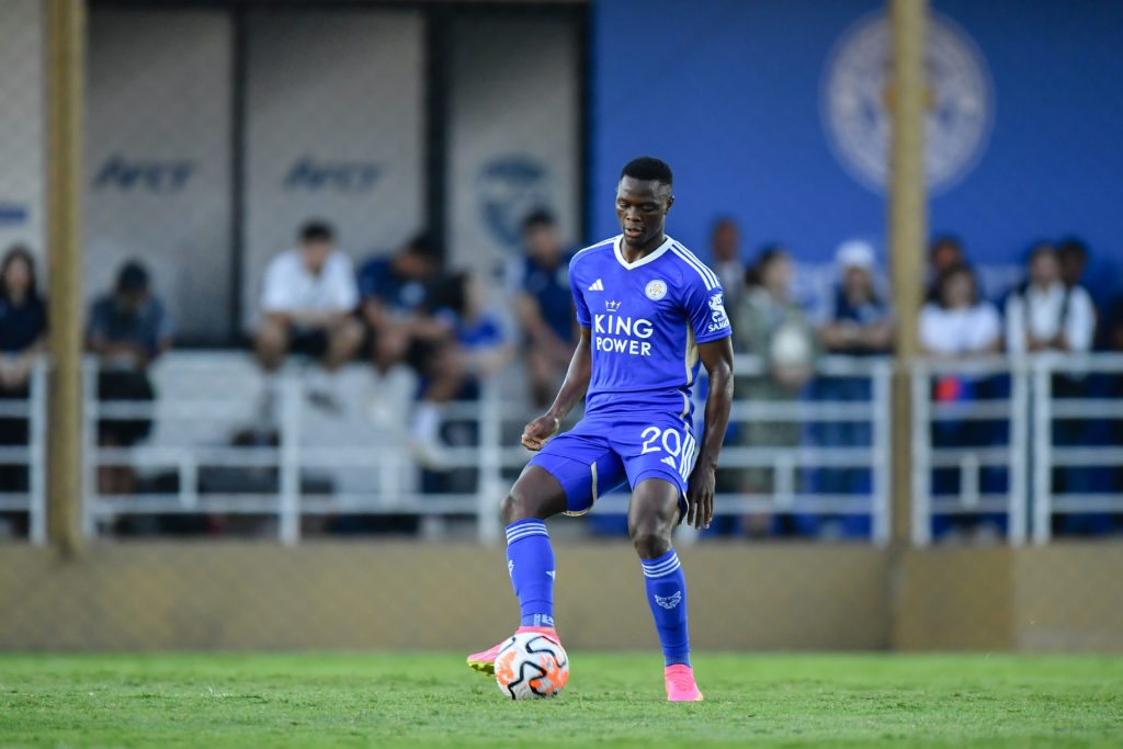 Patson Daka of Leicester City seen in action during the